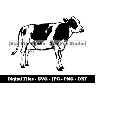 Holstein Cow 4 Svg Cow Svg Dairy Cow Svg Cattle Svg Cow Inspire Uplift