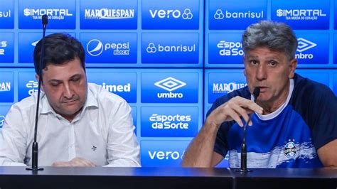 Grêmio planeja coletiva de Renato Portaluppi e do presidente Alberto