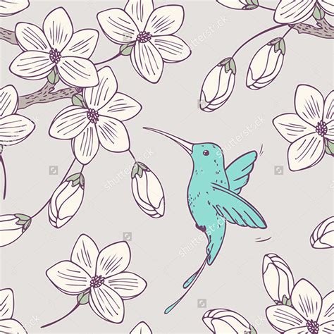 Hummingbird Seamless Pattern On Behance