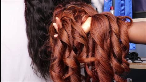 How To Curl Your Hair Like A Pro Copper Colored Wig Youtube