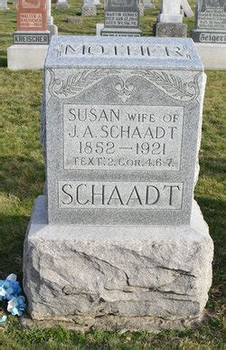 Susan Finkhousen Schaadt M Morial Find A Grave