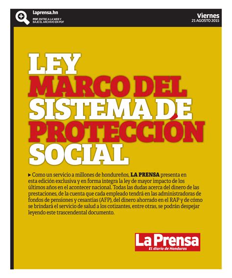 Ley Marco De Protecci N Social En Honduras Pdf Entre A La Web Y Baje