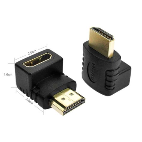 Emenda HDMI Macho x Fêmea 90 Graus Crystal Informática