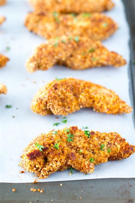 Oven Fried Chicken Tenders Gluten Free Healthy Low Carb