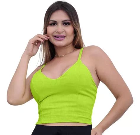 Cropped Top Blusa Blusinha Decote Al A Alcinha Bojo Regata