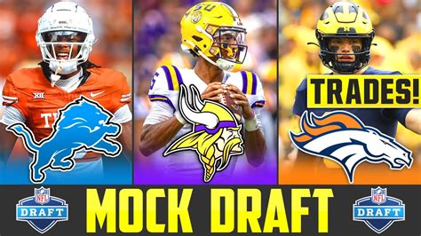 2024 NFL Mock Draft with TRADES | 2 Round NFL Mock Draft 2024 | Post ...