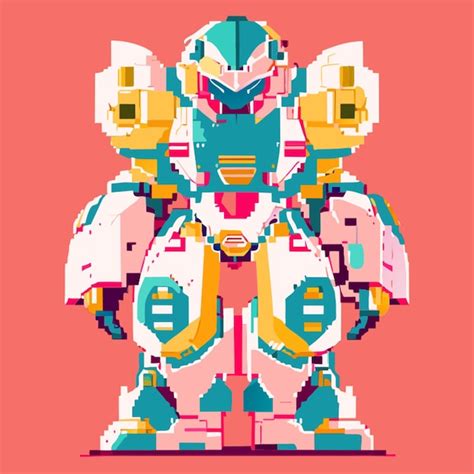 Premium Vector Mech Sprite Vector Illustration