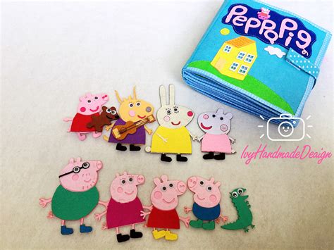 Peppa Pig Felt Busy Book/fabric Soft Quiet Book/educational | Etsy UK