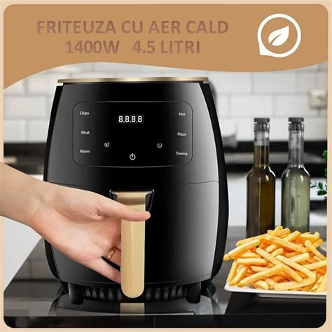 NEXTLY forrólevegős sütő olaj nélkül sütés Air Fryer kapacitása 4 5