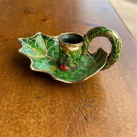 Nyco Holiday Vintage Nyco Cloisonn Candlestick Holder Poshmark