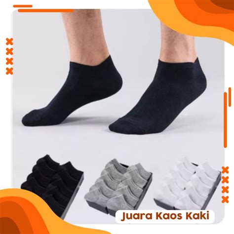 Jual 6 Pasang 12 Pasang Kaos Kaki Polos Dewasa Semata Kaki Kaos