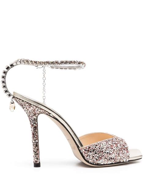 Jimmy Choo Saeda 100 Embellished Sandals In Multicolor ModeSens