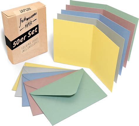 Japun Lot De Cartes Pliantes Vierges Comprenant Des Enveloppes