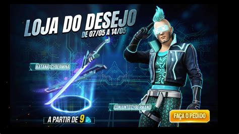 Loja Do Desejo Free Fire Como Ganhar O Conjunto Cybermano Ps Verso