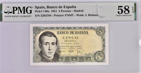 Spain Pesetas Pmg Epq Ma Shops