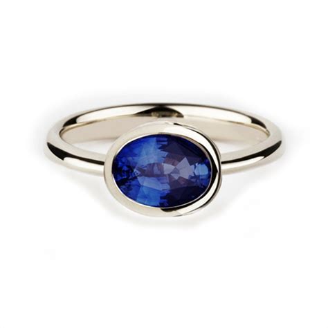 Nat Rlicher Zertifizierter Blauer Saphir Edelstein Ring Sterling