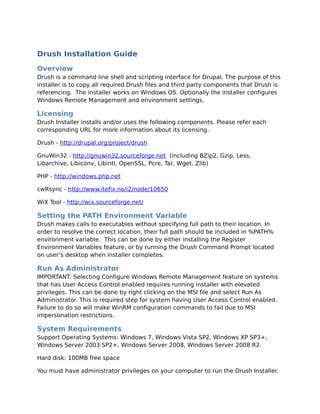 Drush Installation Guide Pdf