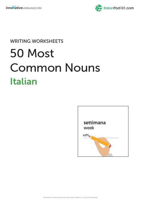 16 Italian Worksheets For Beginners Pdf Printables