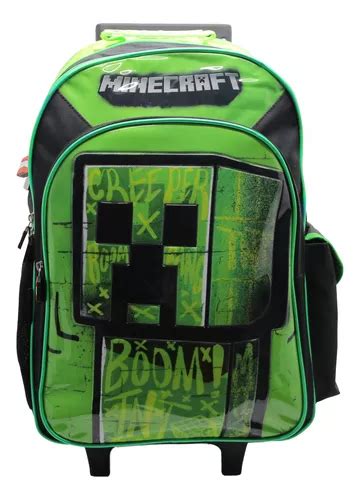 Mochila Con Carro 18 Pulgadas Minecraft Con Licencia Oficial