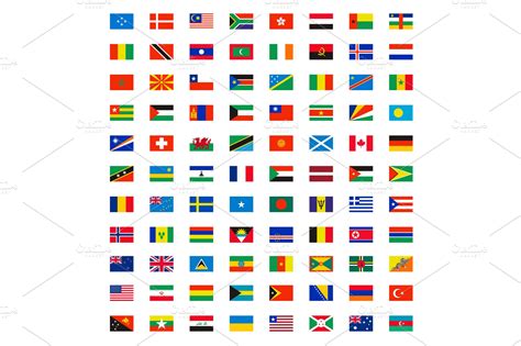 Country flags. World wide | Custom-Designed Graphics ~ Creative Market