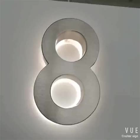 Led Backlit Stainless Steel House Numbers Illuminated House Numbers Led