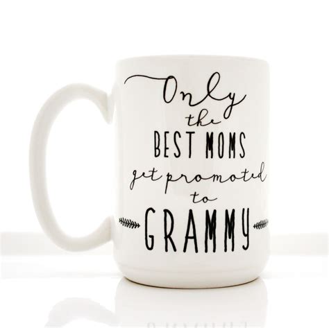 Grammy Mug Promoted To Grammy Only Best Moms Mug Lettered Mothers Day