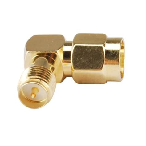 Sma Connector Adapter Right Angle 90 Degree Gold Plated Rp Sma Male To Rp Sma Female Connector