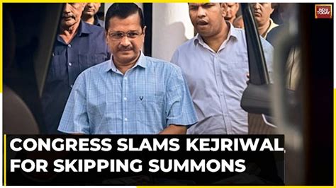 After BJP Congress Also Slams Kejriwal For Skipping 3 Summons Of ED