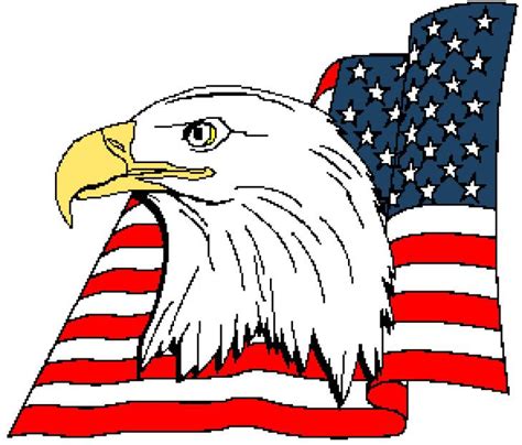 American Flag And Eagle Drawing