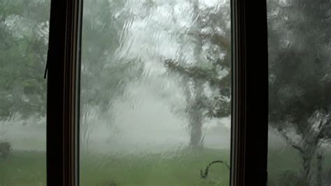 Storm From A Window View In Summer Stock Footage Video 11114789