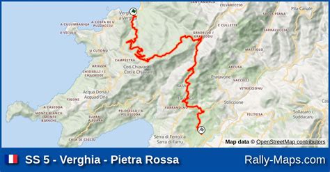 Ss Verghia Pietra Rossa Stage Map Tour De Corse Wrc