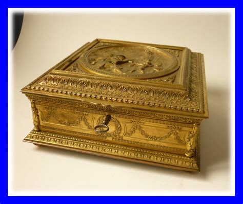 Coffret Boite A Bijoux Bronze Dore Napoleon Iii