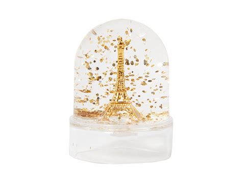 Craquez Pour Cette Mini Boule Neige Tour Eiffel Et Paillettes Dor Es