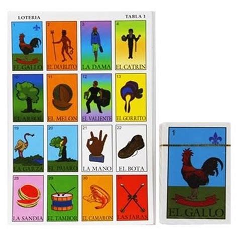 Jumbo Loteria Game Mexican Bingo Spanish Lottery 10 Boards 54 Playing