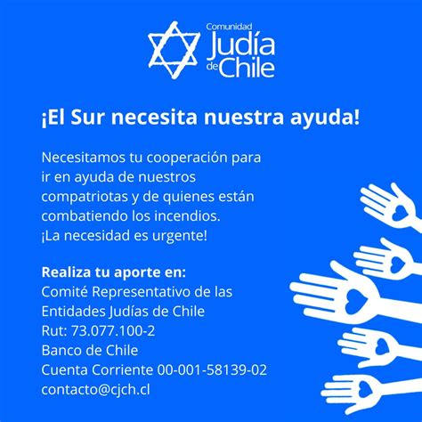 Comunidad Judía De Chile On Twitter ¡el Sur Necesita Nuestra Ayuda