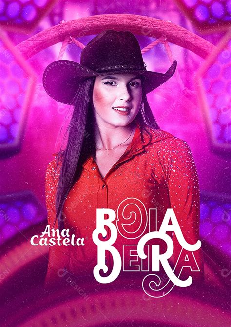 Boiadeira Ana Castela Sertanejo Flyer Social Media PSD Editável