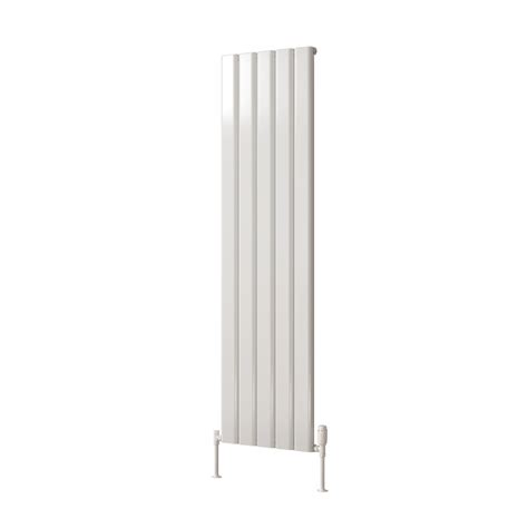 Reina Vicari White Aluminium Single Panel Vertical Radiator Mm X