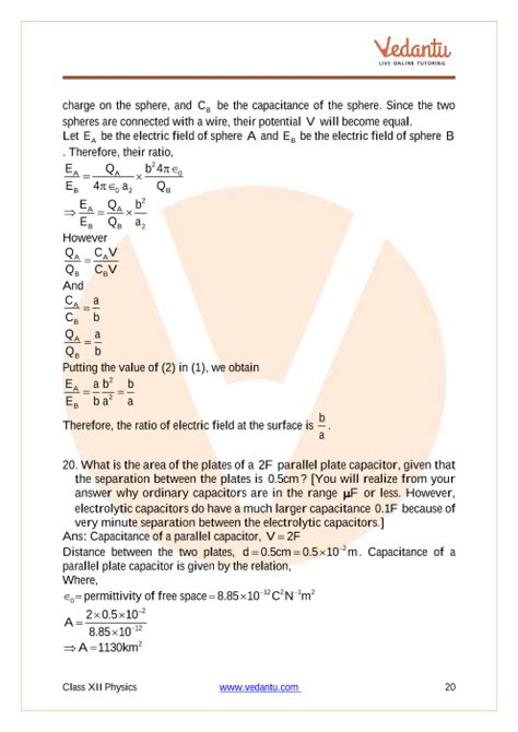 Cbse Class 12 Physics Chapter 2 Electrostatic Potential And Capacitance Important Questions