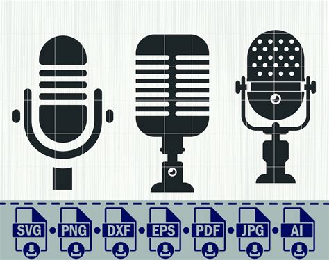 Microphone Svg File Music Svg Microphone Cut File Microphone Clipart