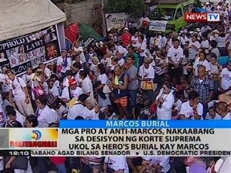 Mga Pro At Anti Marcos Nakaabang Sa Desisyon Ng SC Ukol Sa Hero S