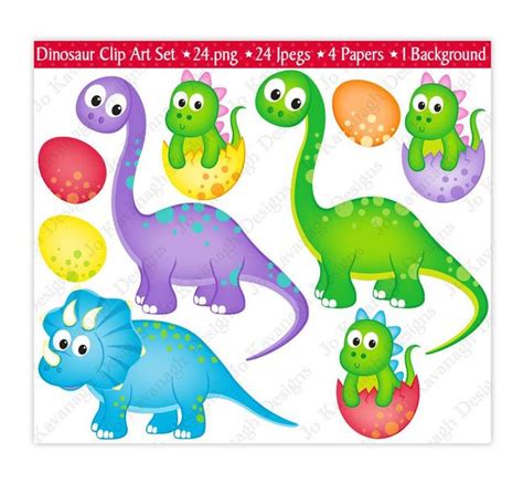 Dinosaurier Clipart Digitale Papieres E Dinosaurier Etsy De