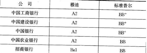 国际评级机构对中国商业银行的评级方法研究