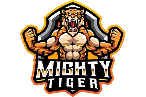 Mighty Tigers Esport Mascot Logo Design By Visink TheHungryJPEG