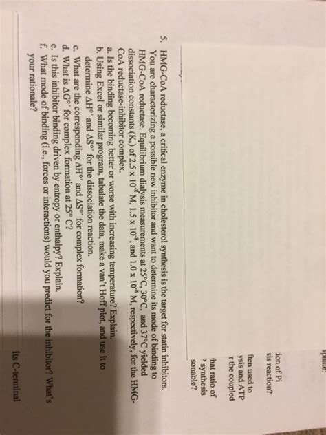 Solved HMG-CoA reductase, a critical enzyme in cholesterol | Chegg.com