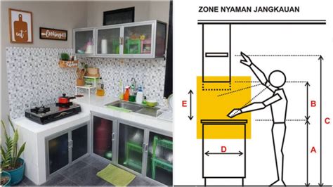 Tinggi Ukuran Meja Dapur Ideal And Cara Buatnya