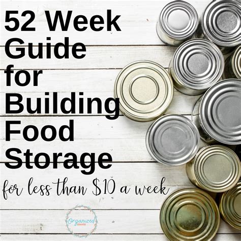 52 Week Guide To Building Your Food Storage The Organized Mom