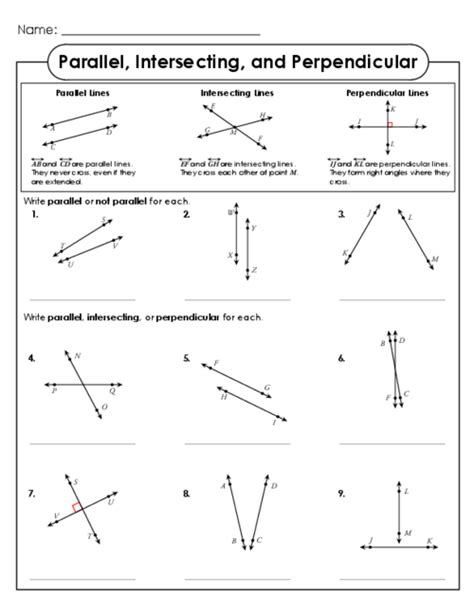 Angle Pairs Transversal Worksheet Answer Key