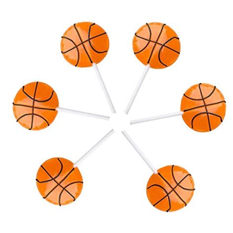 Basketball Lollipop Large Candy 6 Pack Grocery