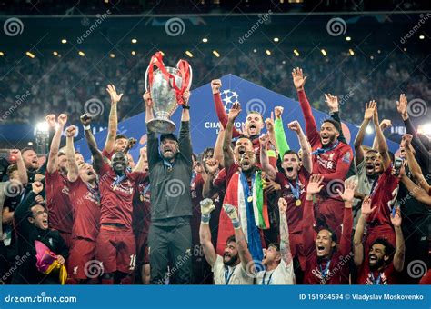 Madrid Spain May Liverpool Players Celebrate Their Winning