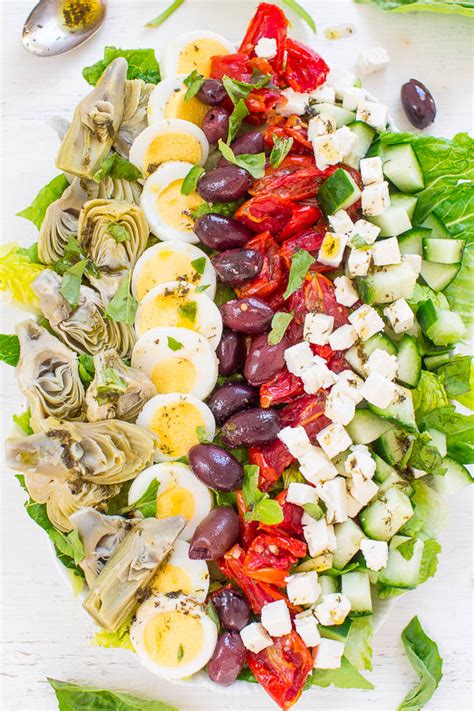 Healthy Mediterranean Salad Recipe Cobb Salad Recipe Averie Cooks